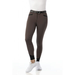 Pantalon EQUITHÈME Safir - Femme Brun Noir