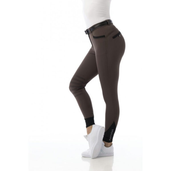 Pantalon EQUITHÈME Safir - Femme Brun Noir
