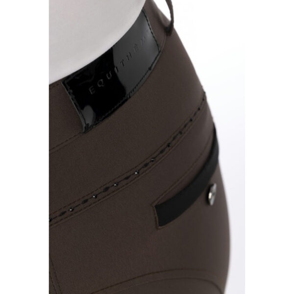 Pantalon EQUITHÈME Safir - Femme Brun Noir