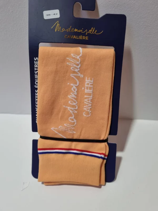 Chaussettes Mademoiselle Cavalière pêche