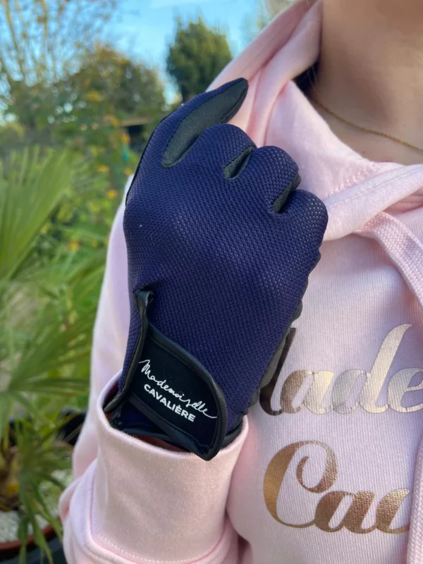 Gants Navy Mademoiselle Cavalière