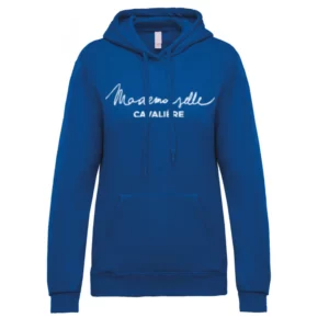 Sweat Capuche Mademoiselle Cavalière royal blue