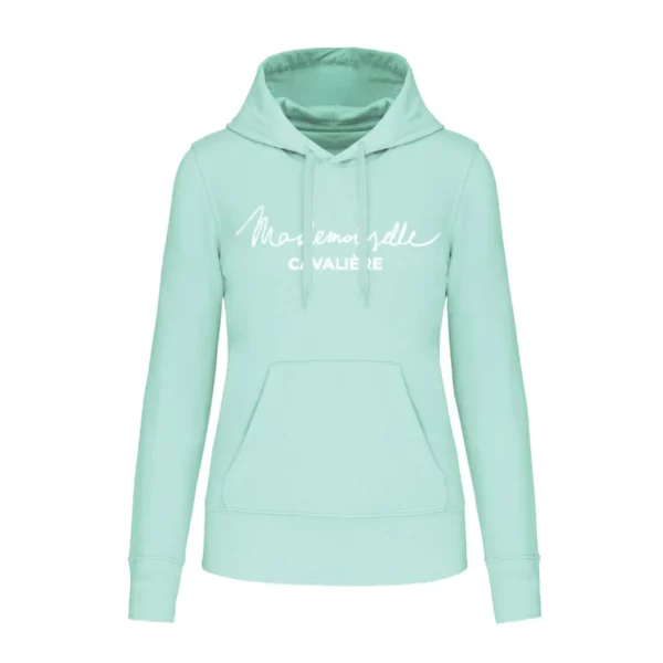 Sweat à capuche Mademoiselle cavalière mint