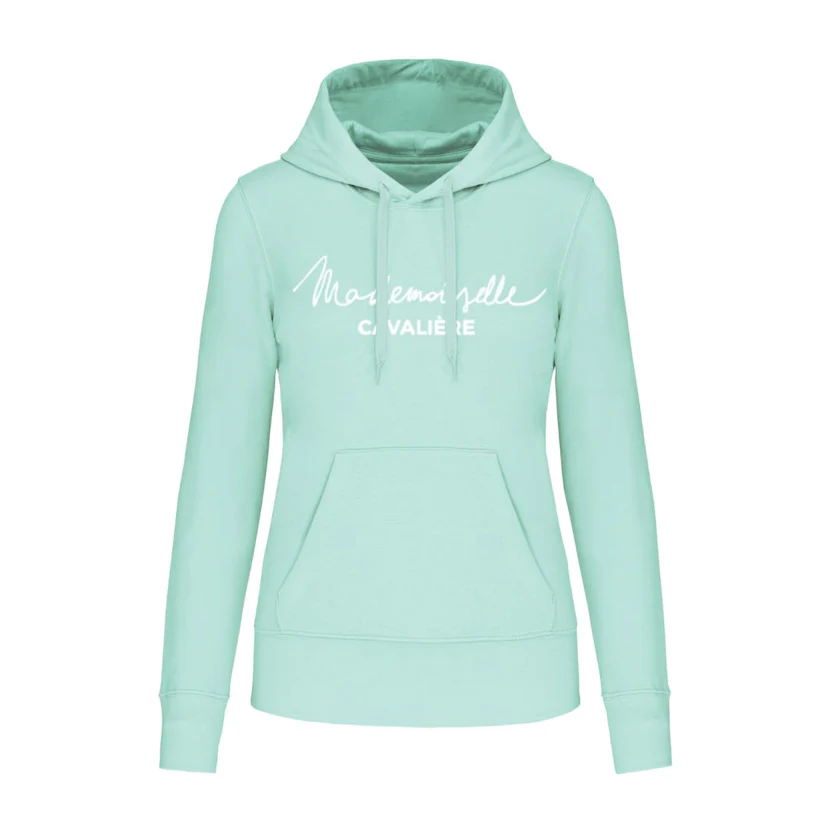 Sweat à capuche Mademoiselle cavalière mint
