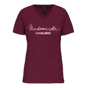 Tee shirt Mademoiselle Cavalière bordeaux