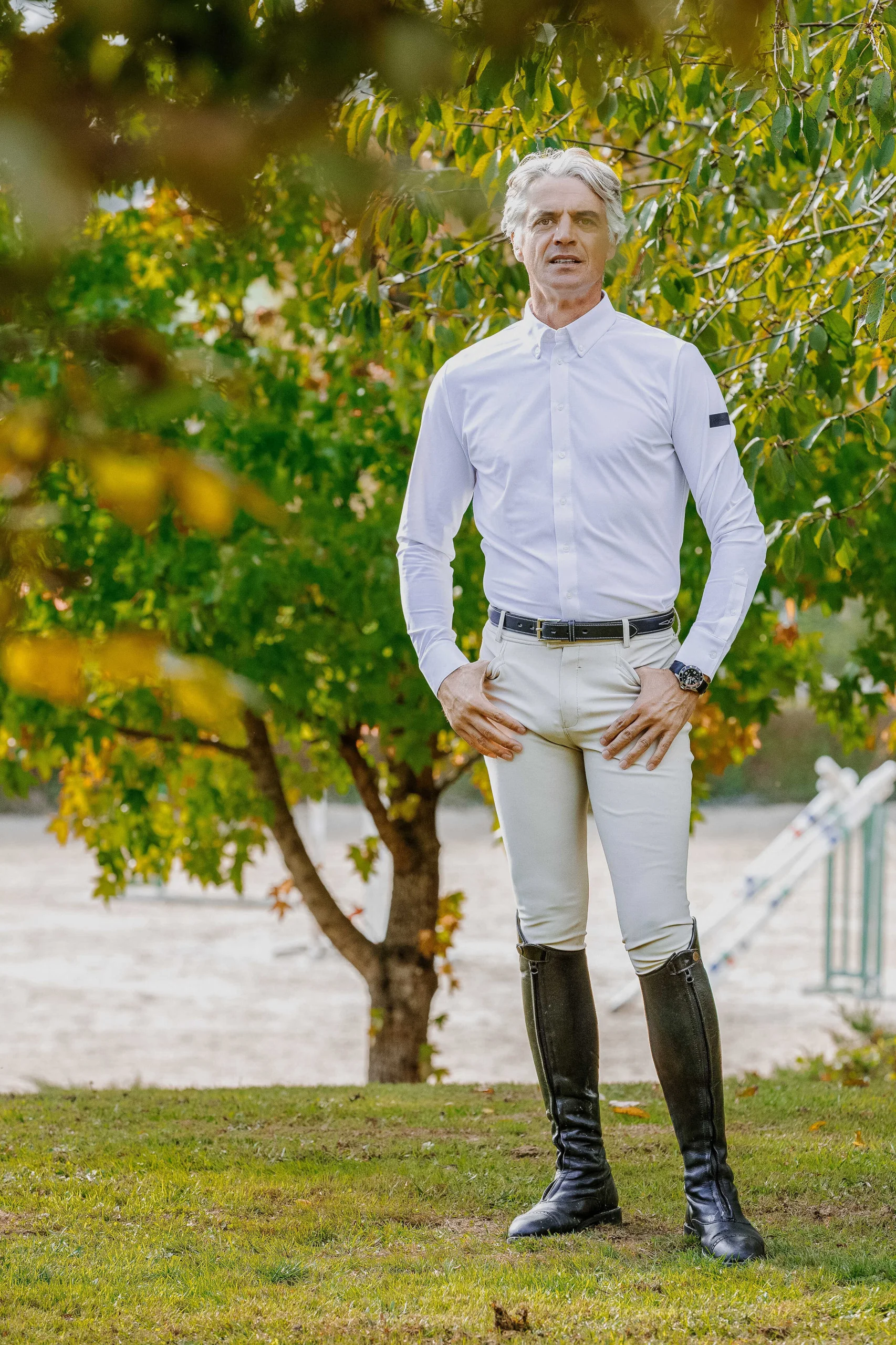 Polo de concours manches longues EQUITHÈME Adrien